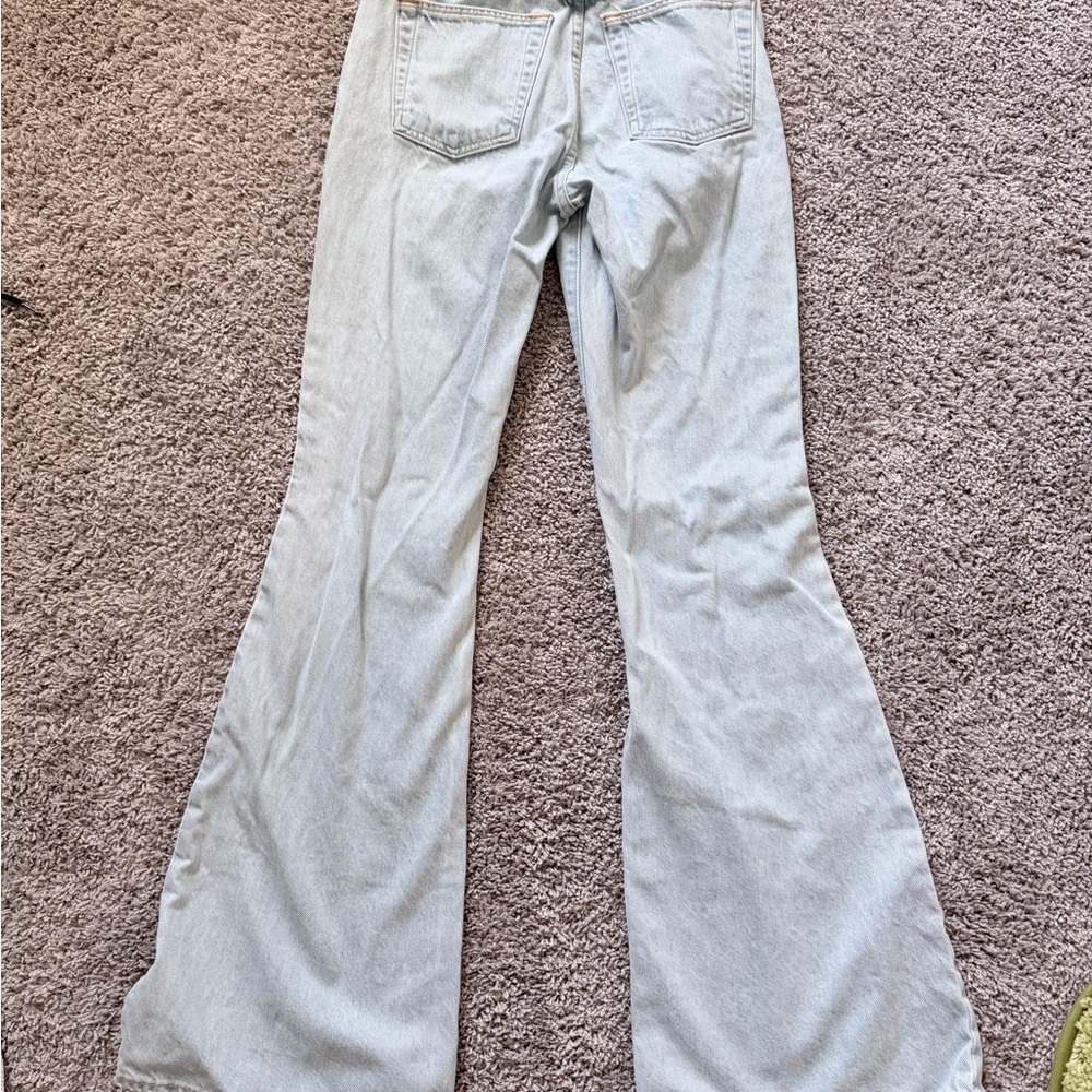SLVRLAKE Indiana Super High Waist Flare Jeans size 24 Light Wash - Picture 9 of 9